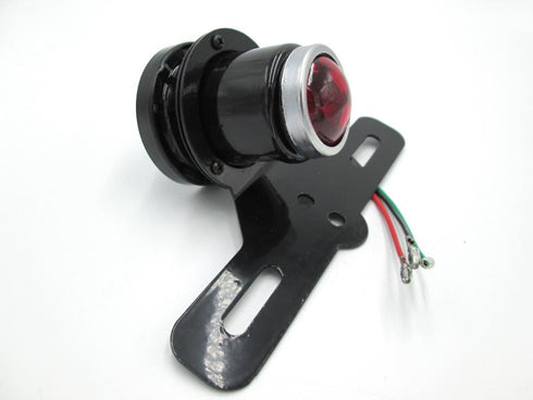 Stop calavera para motos trasero con portaplaca Boton Cromado